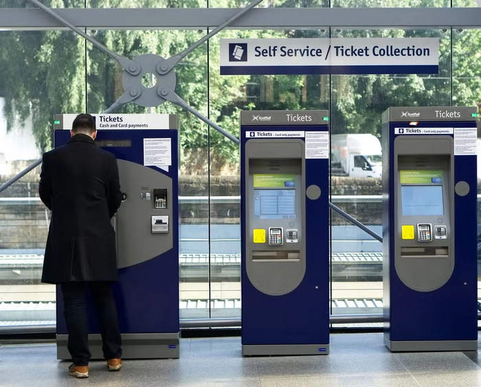 Ticket vending machine display