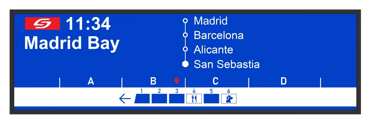 Door-side carriage display