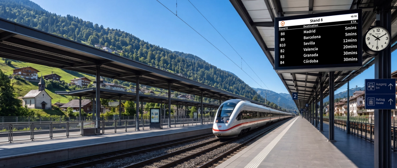 Platform departure board