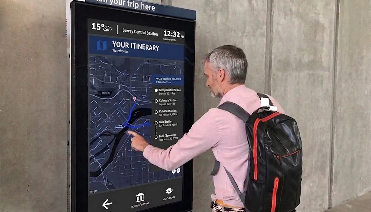 Wayfinding kiosk display