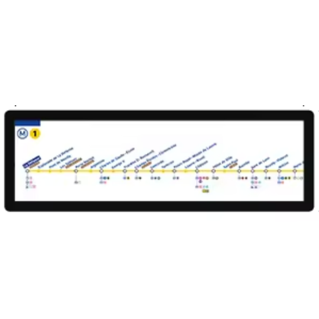 29 inch high brightness stretch LCD panel for passenger information display