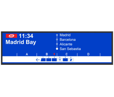 37.6 inch bar type transit display