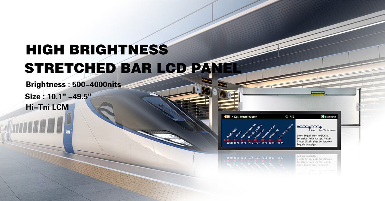 high brightness LCD panel for passenger information display