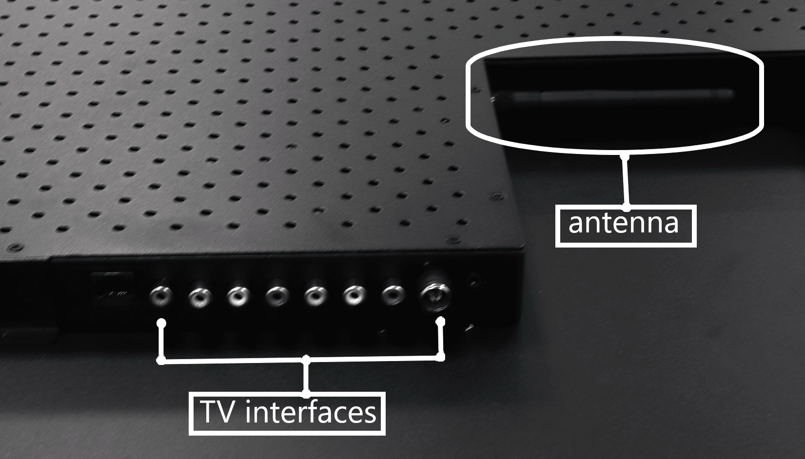 interfaces of the 43-inch outdoor TV