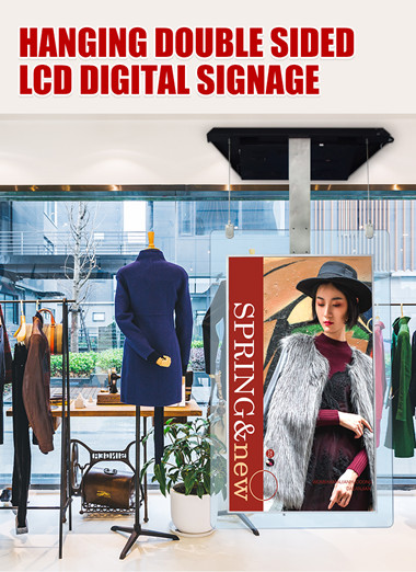 Risingstar 2 screens shop retail digital signage inside a boutique